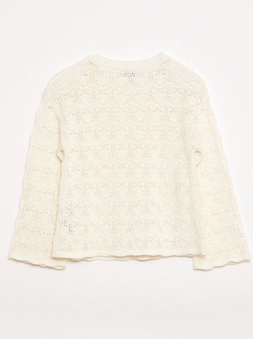 Pull en maille ajourée - Kiabi