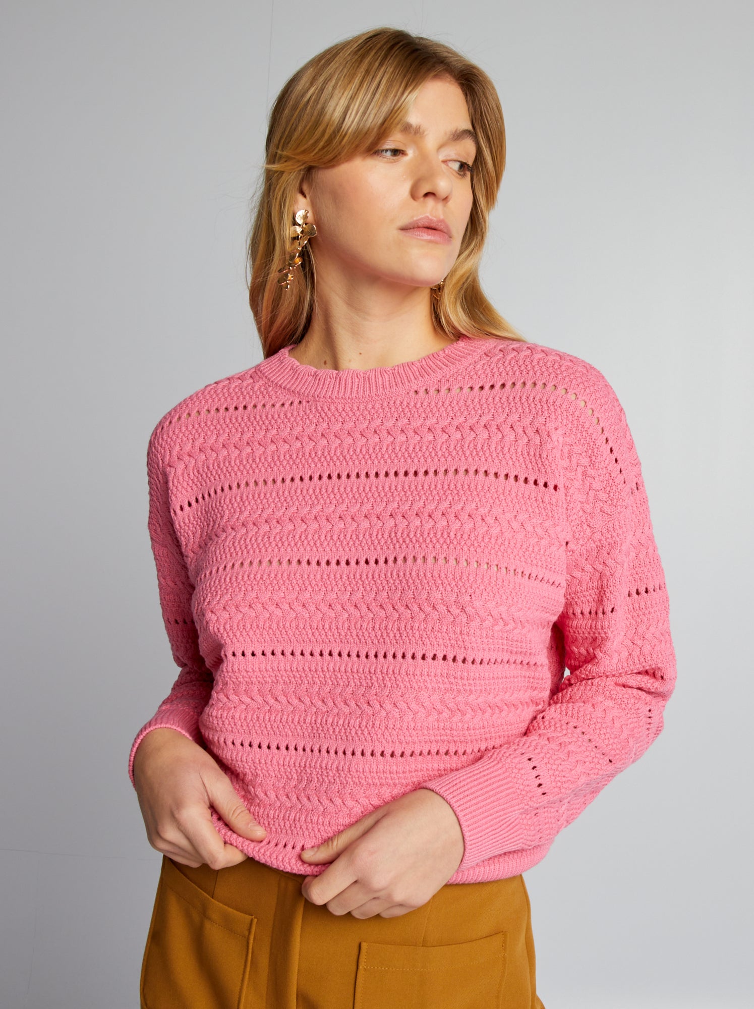 Pull en maille ajouree