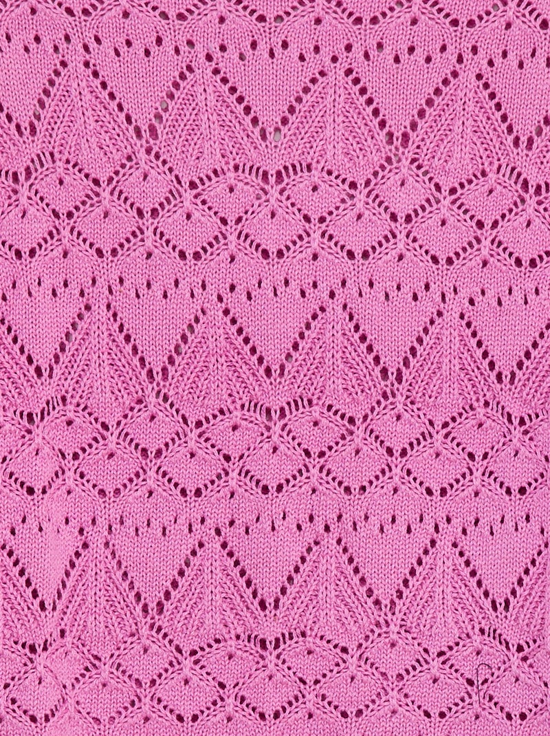 Pull en maille ajourée Rose - Kiabi