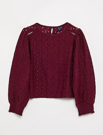 Pull en maille ajourée