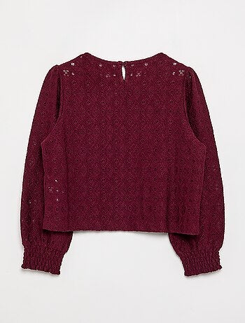 Pull en maille ajourée
