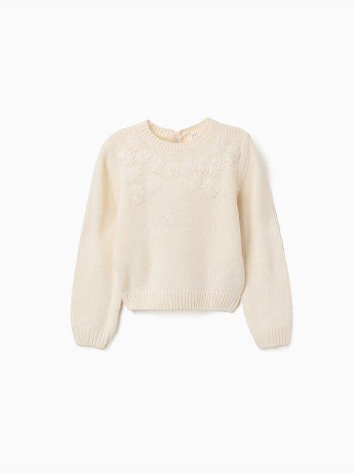 Pull en maille avec broderie florale - Kiabi Pull en maille avec broderie florale - Kiabi