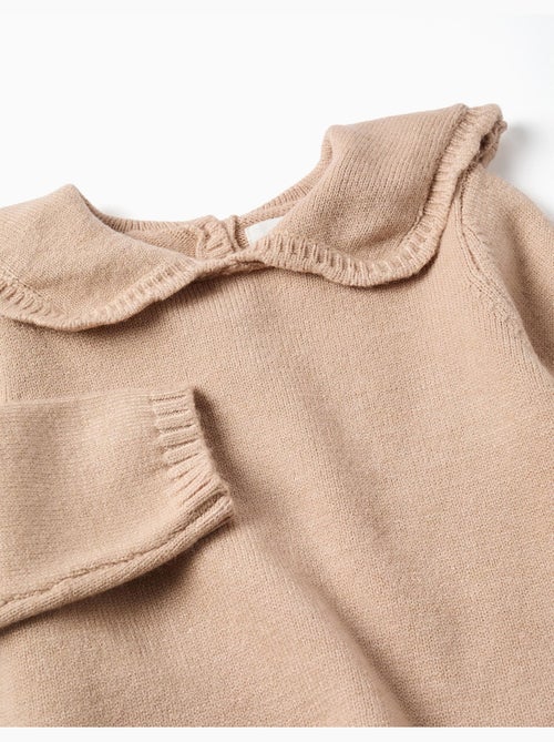 Pull en maille avec col festonné - Kiabi