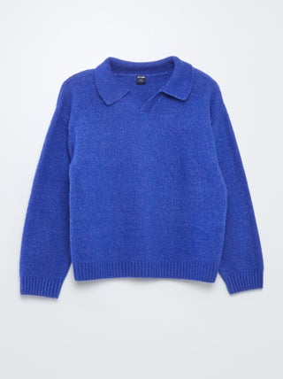 Pull en maille avec col polo