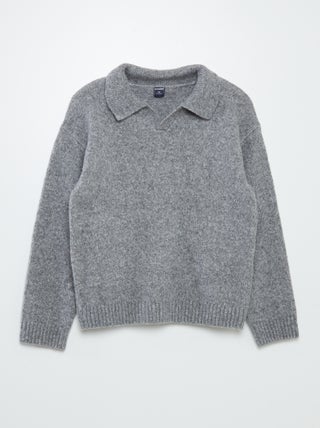 Pull en maille avec col polo