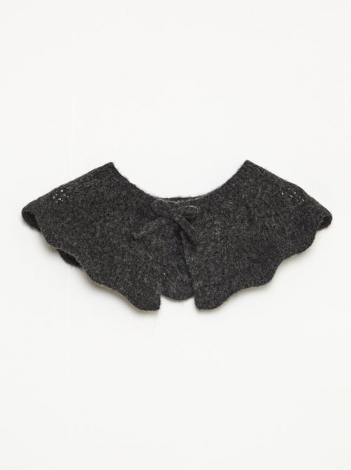 Pull en maille avec collerette amovible - Kiabi