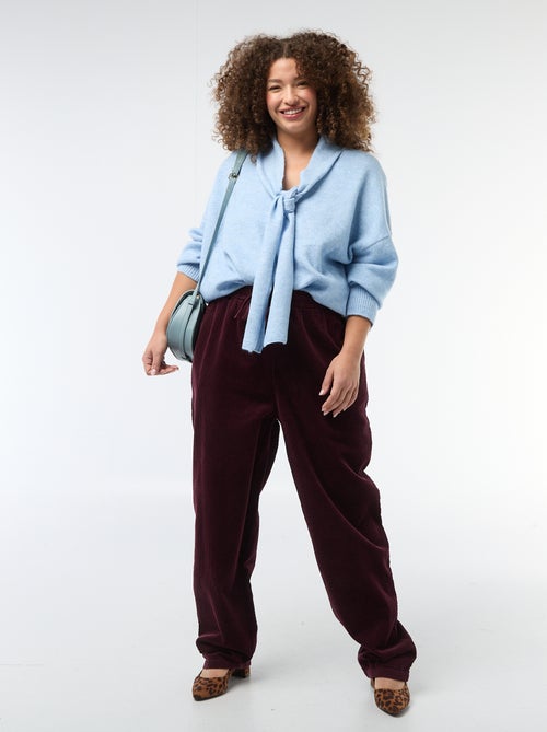 Pull en maille avec écharpe intégrée - Kiabi