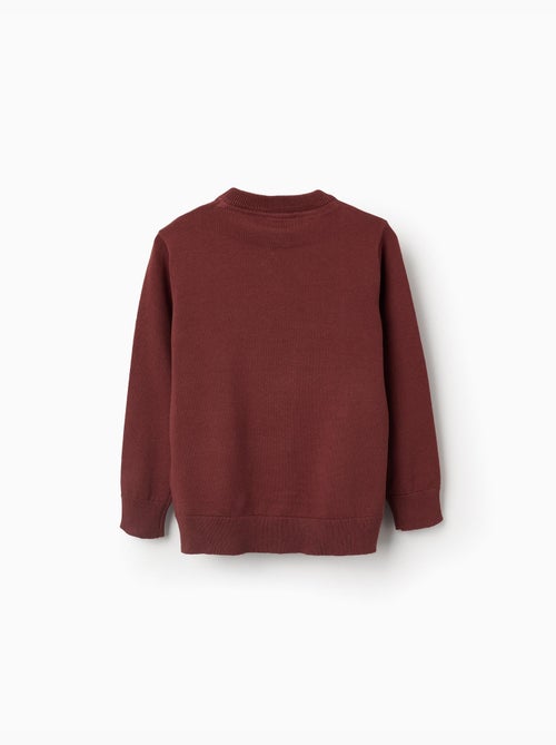 Pull en maille avec extrémités côtelées - Kiabi