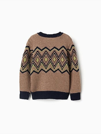 Pull en maille avec motif jacquard