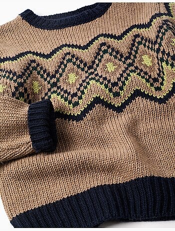 Pull en maille avec motif jacquard