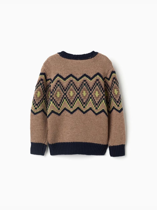 Pull en maille avec motif jacquard - Kiabi Pull en maille avec motif jacquard - Kiabi
