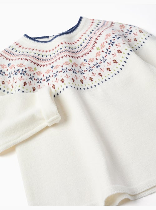 Pull en maille avec motif jacquard - Kiabi
