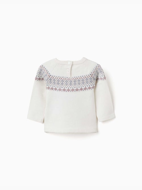 Pull en maille avec motif jacquard - Kiabi