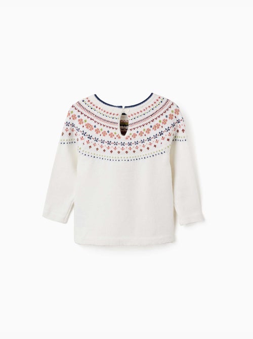 Pull en maille avec motif jacquard - Kiabi