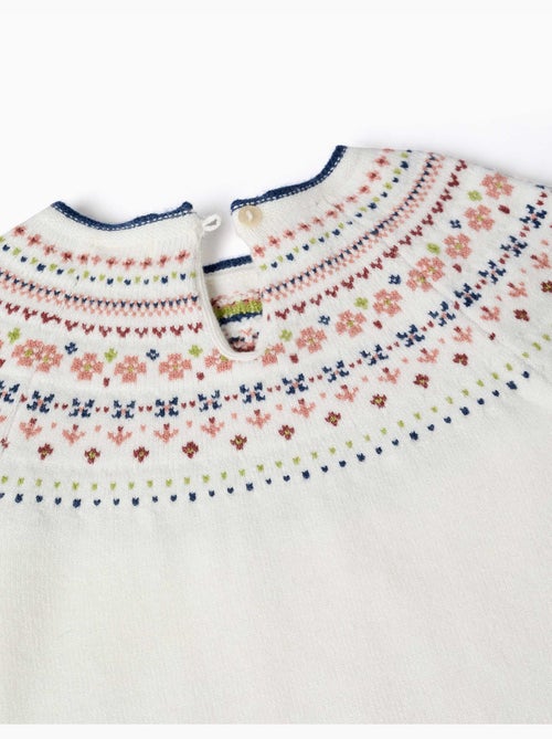 Pull en maille avec motif jacquard - Kiabi
