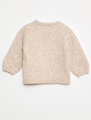 Pull en maille avec nœud fantaisie devant