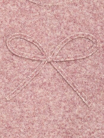 Pull en maille avec nœud fantaisie devant