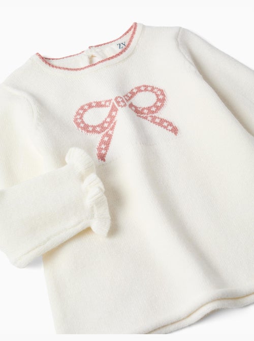 Pull en maille avec nœud jacquard - Kiabi