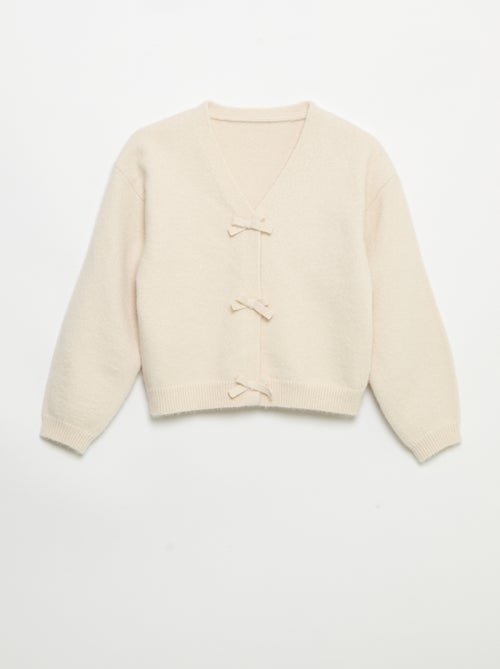 Pull en maille avec ouverture par nœuds - Kiabi
