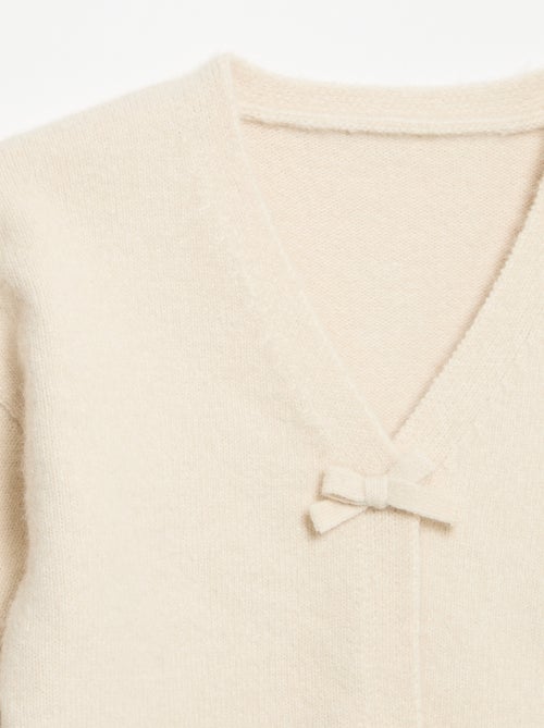 Pull en maille avec ouverture par nœuds - Kiabi