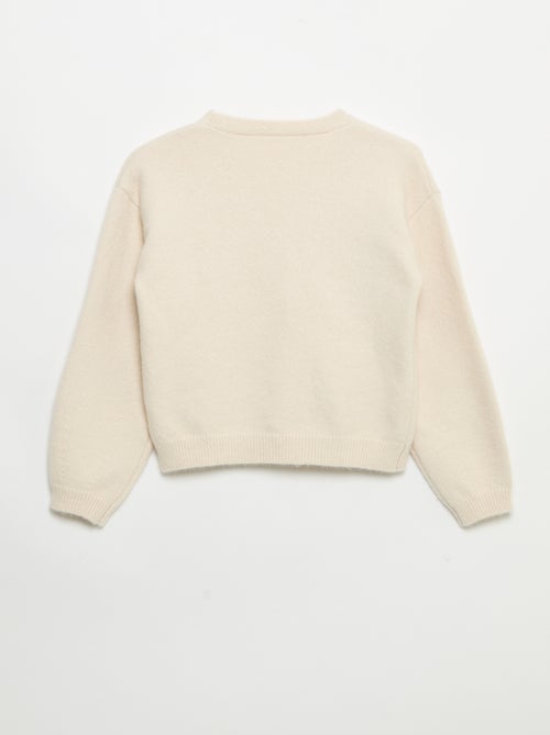 Pull en maille avec ouverture par nœuds - Kiabi
