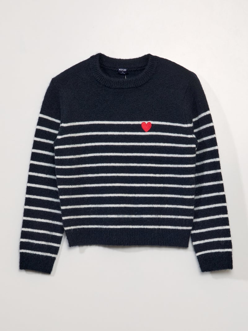 Pull en maille Bleu - Kiabi