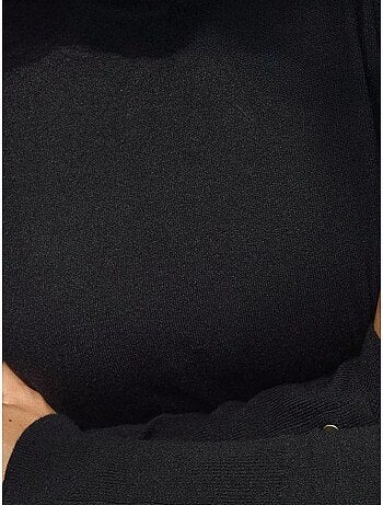 Pull en maille boutonnée à col rond hiccup