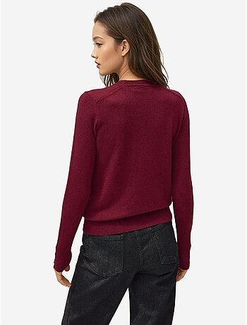 Pull en maille boutonnée à col rond hiccup