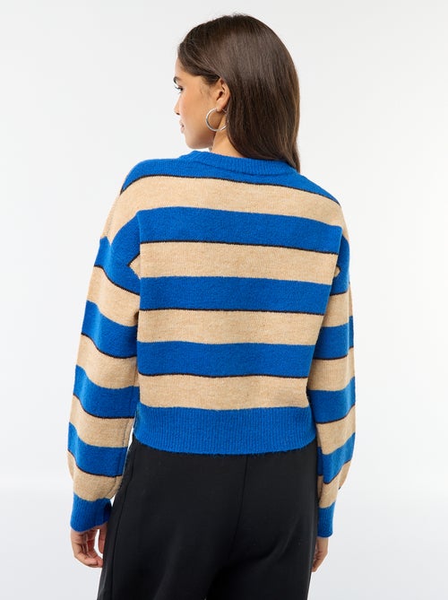 Pull en maille chaude col rond - Kiabi