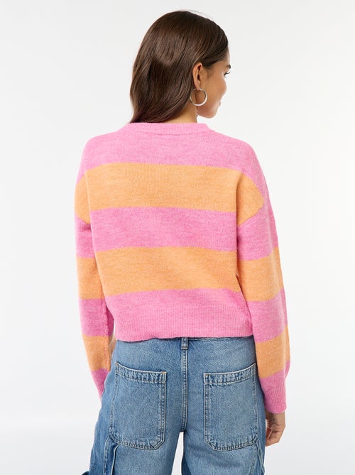 Pull en maille chaude col rond - Kiabi