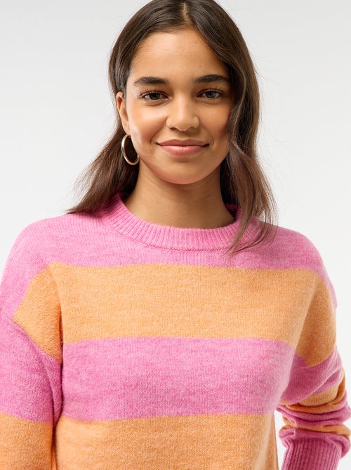 Pull en maille chaude col rond - Kiabi