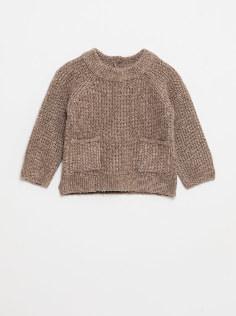 Pull en maille chaude Marron - Kiabi