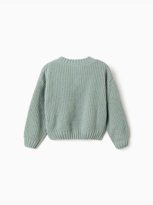 Pull en maille chenille à épaules tombantes - Kiabi