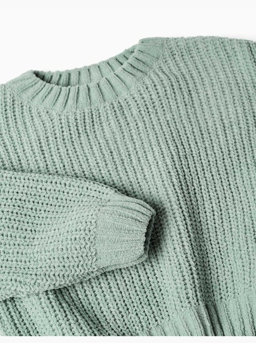Pull en maille chenille à épaules tombantes - Kiabi