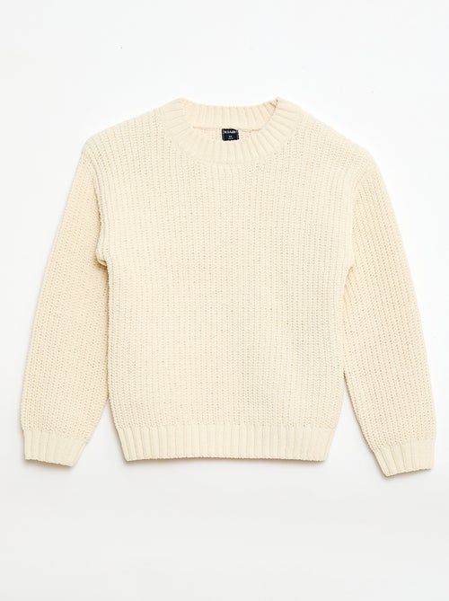 Pull en maille chenille - Kiabi