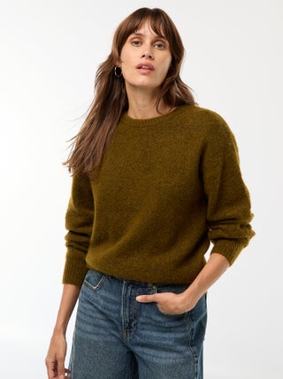 Pull en maille chinée colorée