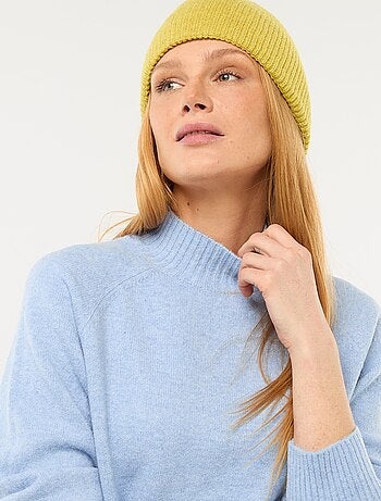 Pull en maille col montant
