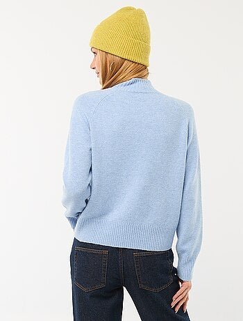 Pull en maille col montant