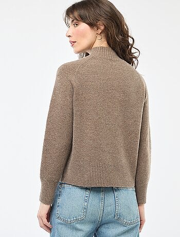 Pull en maille col montant