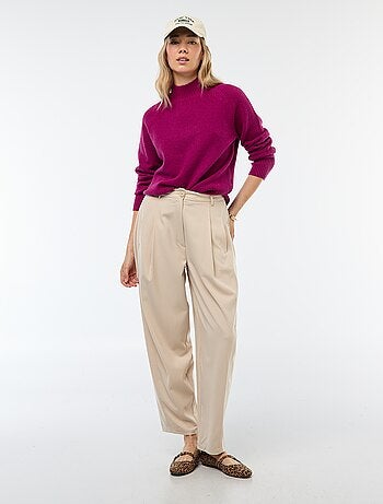 Pull en maille col montant