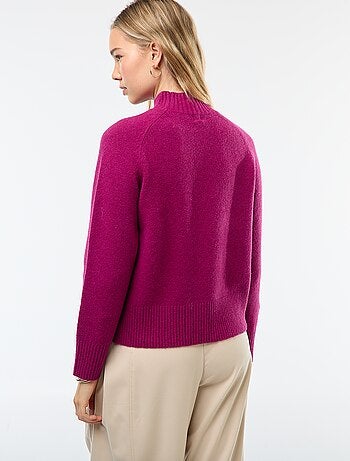 Pull en maille col montant