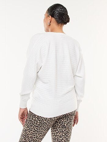 Pull en maille côtelée