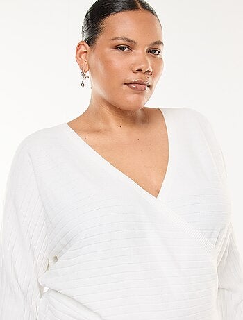 Pull en maille côtelée