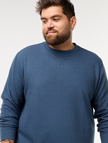 Pull en maille côtelée et col rond