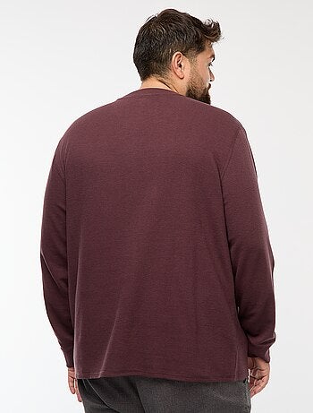 Pull en maille côtelée et col rond