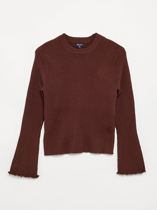 Pull en maille côtelée - Kiabi