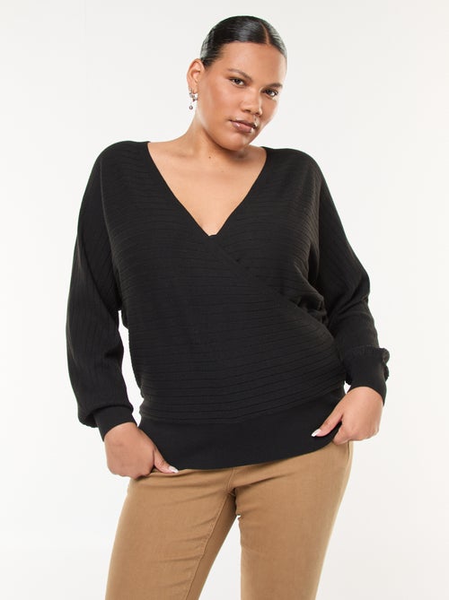 Pull en maille côtelée - Kiabi