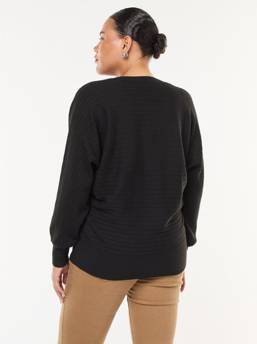 Pull en maille côtelée - Kiabi