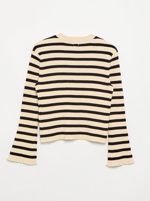 Pull en maille côtelée - Kiabi