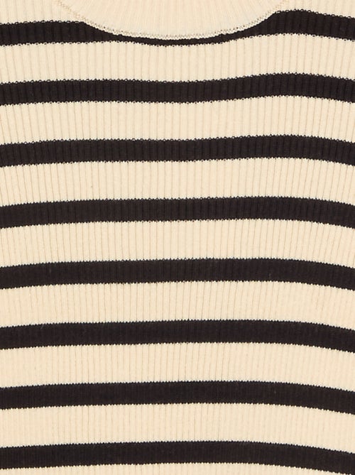 Pull en maille côtelée - Kiabi